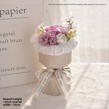 Load image into Gallery viewer, Creative small fragrant wind soap flower gives girlfriend a small surprise, finished product simulation bouquet, round ornament, premium Mother's Day gift.
