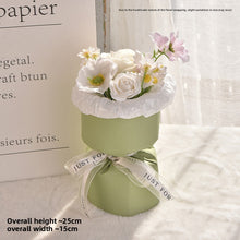 Load image into Gallery viewer, Creative small fragrant wind soap flower gives girlfriend a small surprise, finished product simulation bouquet, round ornament, premium Mother's Day gift.