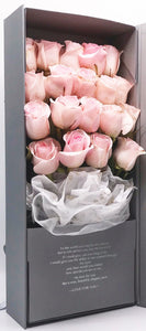 Red Roses in Black Gift Box