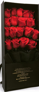 Red Roses in Black Gift Box